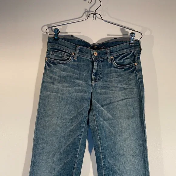 7 Seven for all Mankind Bootcut Denim Blue Jeans Women Size 26 - Picture 3 of 10